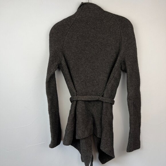 Boden Barcelona Wool Alpaca Blend Dark Gray Wrap Cardigan Size 2 - Picture 6 of 7